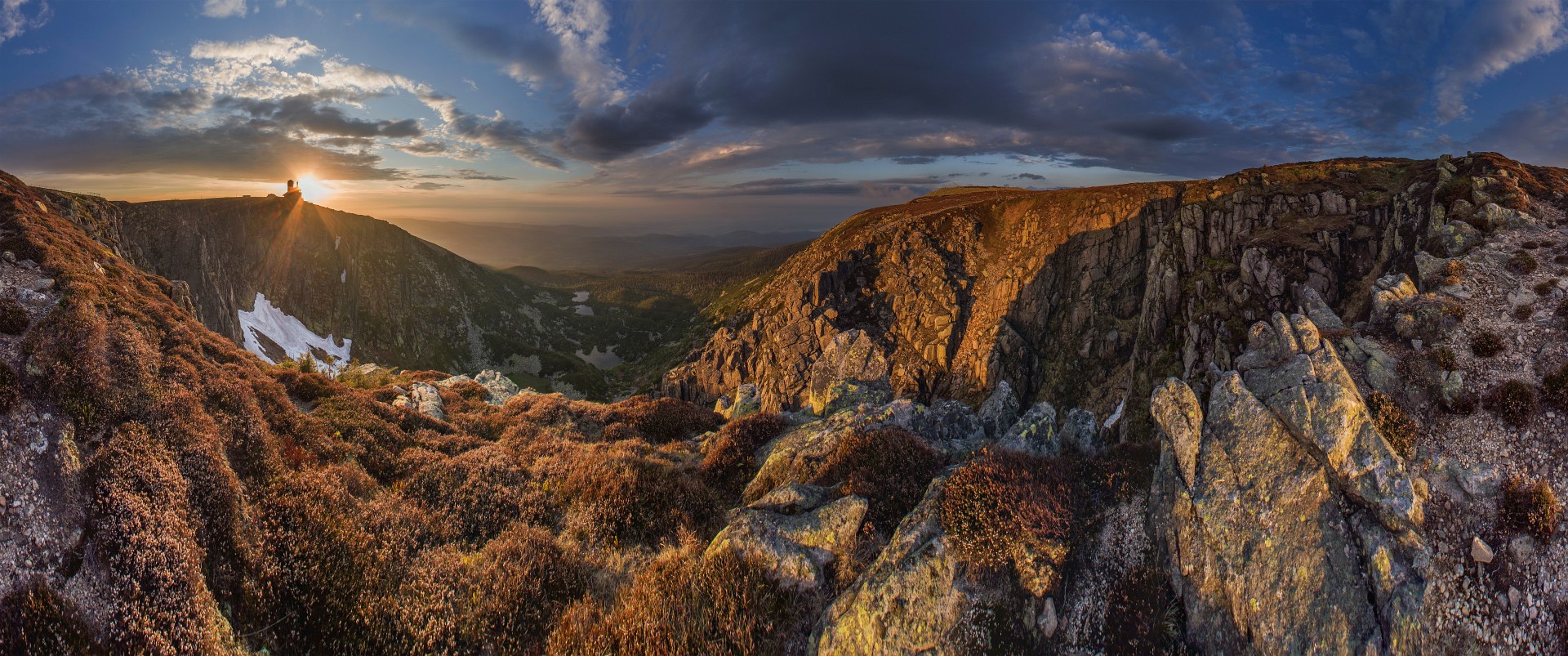 Wieczorna panorama Śnieżnych Kotłów
