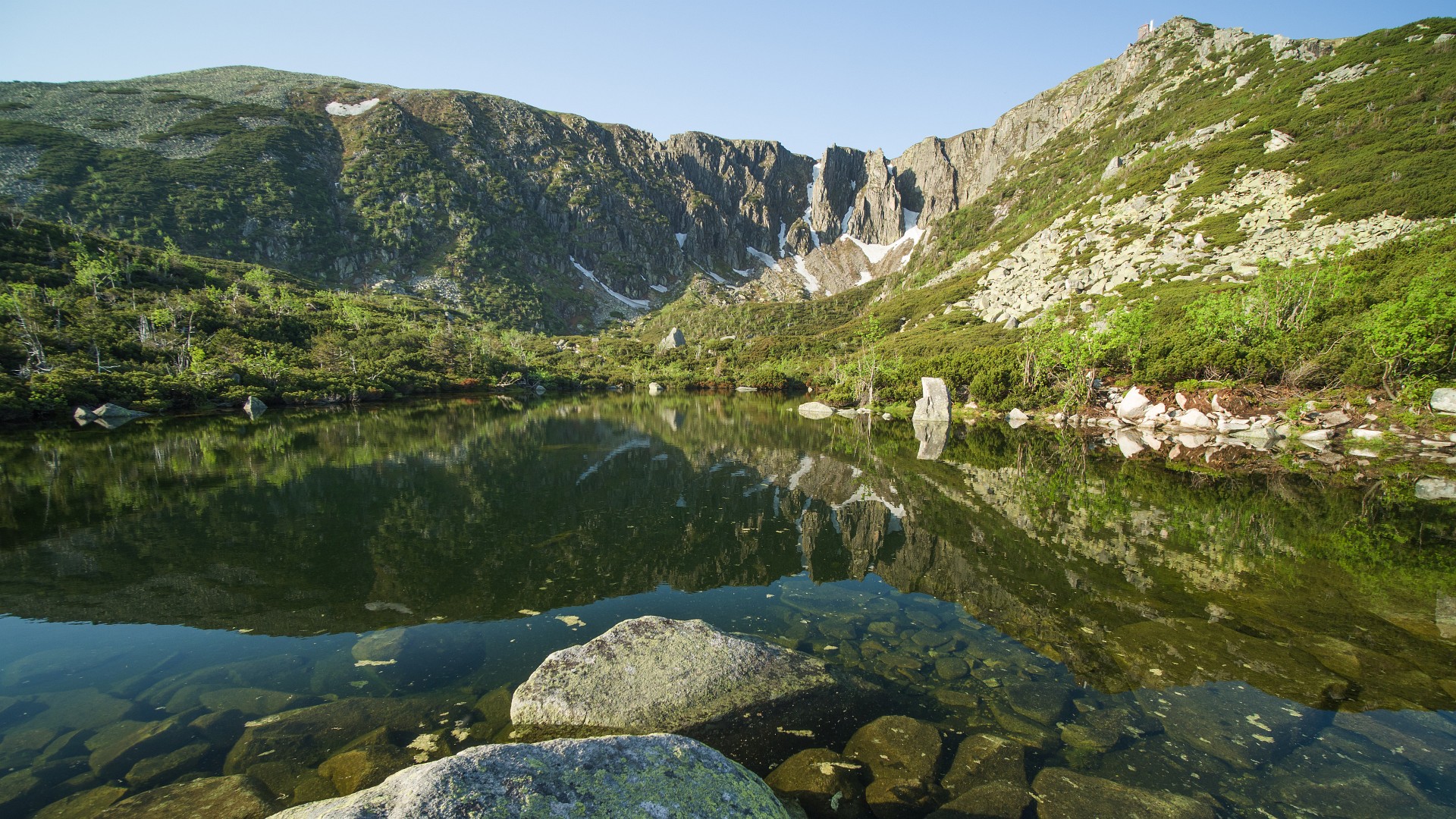 Nad brzegiem Śnieżnego Stawku